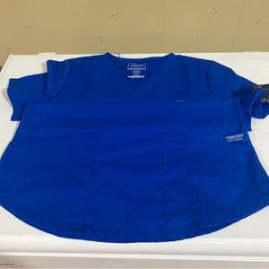 Cherokee women’s small scrub top blue new with tags